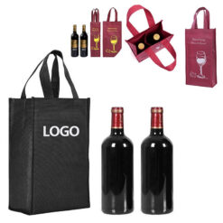 Spun Cloth Dual-pack Wine Bag