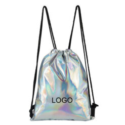 Silver Dazzling Backpack Drawstring Bag