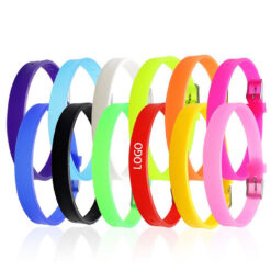 Silicone Colorful Wristband w/Buckle