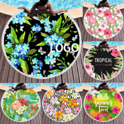 Floral Print Beach Towel