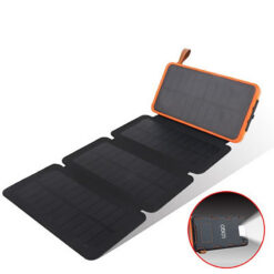 Portable Solar Power Bank with 4 Foldable Solar Panels