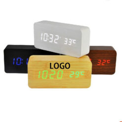 Rectangular Digital Wooden Alarm Clock