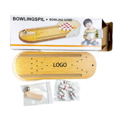 Wooden Tabletop Bowling Game Desk Toy