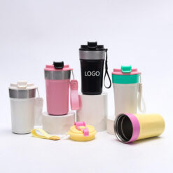 Portable Insulated Cup with Carrying Strap
