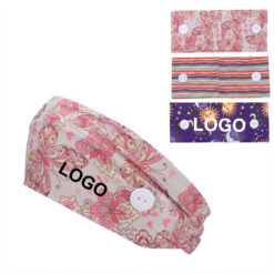 Wide Margin Headband with Mask Button