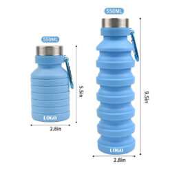 Reusable Silicone Collapsible Portable Sport Water Bottle