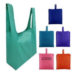 Solid Color Folding Shopping Tote