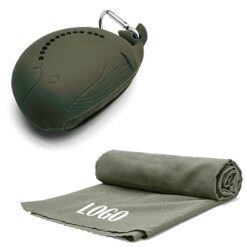 Fast Drying Travel Towel with Small Whale Shaped Case