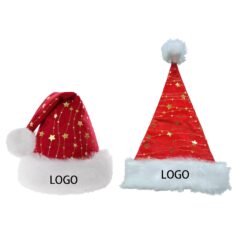 Sequin Plush Santa Hat for Christmas Party
