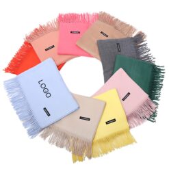 Solid Color Peplum Shawl