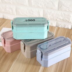 Lunch Box with Fork and Spoon