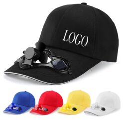 Solar Energy Baseball Cap with Fan