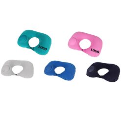 Portable U-Shaped Blow Up Neck Support Pillow