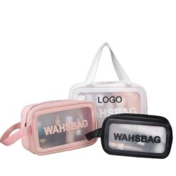 Pu Transparent Three-piece Wash Bag