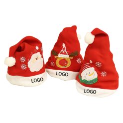 Machine Embroidered Cartoon Santa Hat