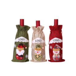 Christmas Drawstring Wine Bottle Bag