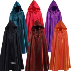 Solid Color Hooded Poncho