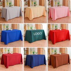 Solid Rectangular Hotel Tablecloth