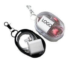 Portable Transparent Data Cable Storage Case