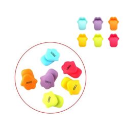 6pcs Tongue Shape Silicone Drinking Glasses Identifier Tag