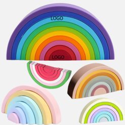 Silicone Rainbow Building Blocks